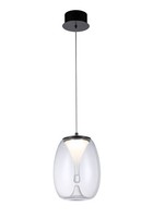 Moderne HäNgelampen 1X8W Led 640Lm IP20 3000 Schwarz Matt Durchsichtig