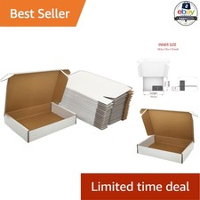 Shipping Boxes 11x8x2 in White 30 Pack Corrugated Cardboard Mailer