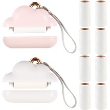 Mini Lint Roller Travel Size, Reusable for Travel, Pet Pink white