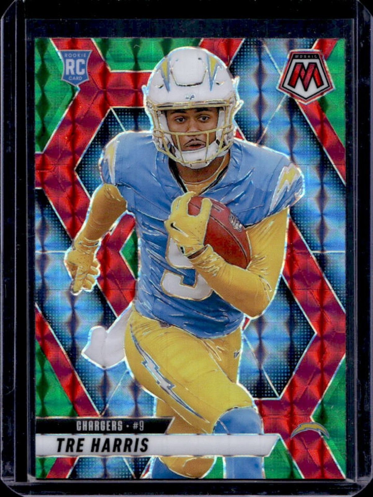 2025 Mosaic Tre Harris Rookies RC Choice Red & Green Prizm #326 Chargers