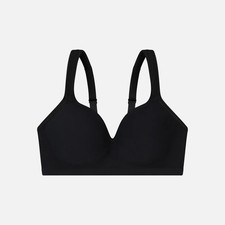 Underoutfit Size Large 460 The Perfect Neckline Bra Black seamless lightly lined