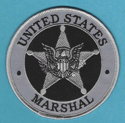 UNITED STATES MARSHAL SERVICE SHOULDER PATCH 4'' GRAY