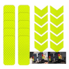 20Pcs Reflective Safety Stickers High-Visibility Decals, Waterproof  Yellow