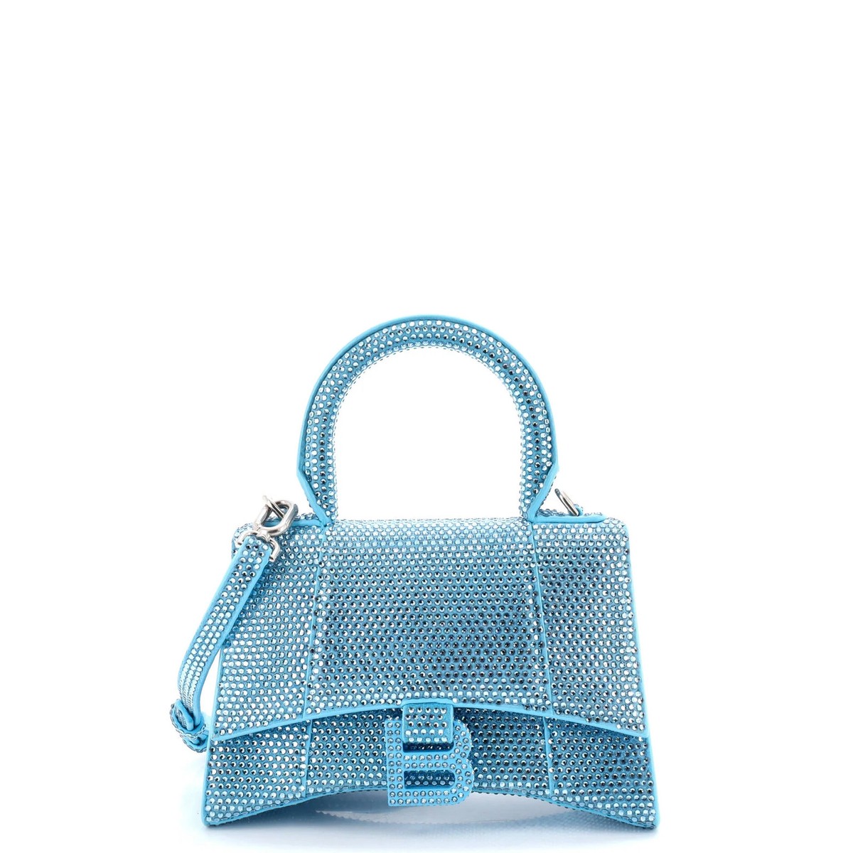Balenciaga Hourglass Top Handle Bag Suede with Crystals XS | eBay
