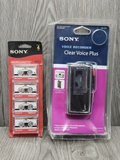 Sony M-470 Microcassette Registratore Vocale Clear Voice Plus con 2 Nastri NUOVO SIGILLATO