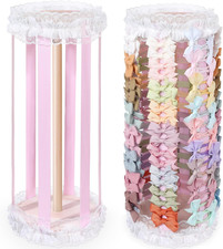 Bow Holder for Girls Hair Bows,Pink Hair Bow Organizer, Hair Clips Stand Hair Ac