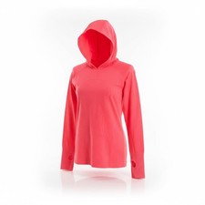 Lululemon Think Fast Pullover Hoodie Seamless Running Top Thumbholes S/M Coral