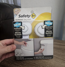 Safety 1st OutSmart Easy Install Bathroom Safety Set Toilet Lid Flush Lock
