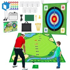 Battle Golf Chipping Game with Hitting Mat Practice Toys for Kids Adults Family