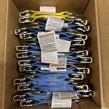 E-Track O-Ring Tie Down Strap 2in x 6in Polyester Steel Ends WLL 1000lbs