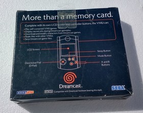 (AT) FACTORY NEW SEGA DREAMCAST VMU IN RARE COLOR SMOKE, SEALED!!!