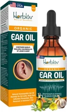 Natural Ear Oil Drops for Infections, Swimmer's Ear & Wax Removal 80ml