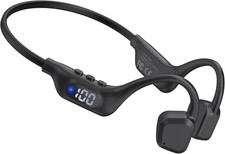 Bone Conduction Headphones, 14H Playtime Bluetooth 6.0 Open-Ear Earbuds with Mic