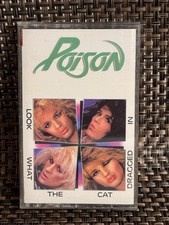 Poison 'Look What the Cat Dragged In' Vintage 1986 Cassette Tape, Glam Rock Band