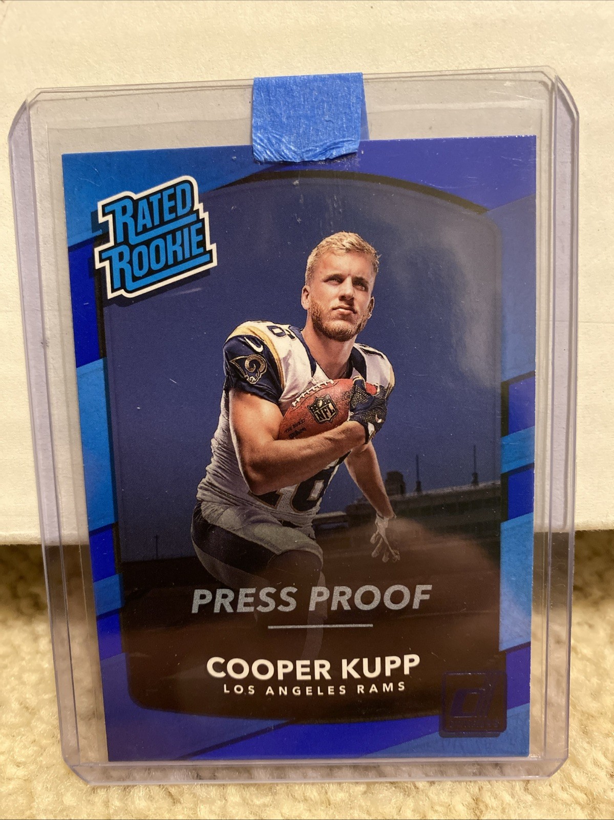 2017 Panini Donruss Rated Rookie Cooper Kupp #329 Press Proof Blue (RC)