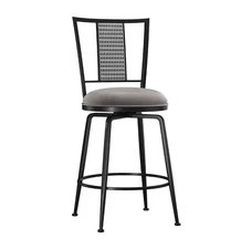 Hillsdale, Queensridge Metal Swivel Counter Height Stool, Black