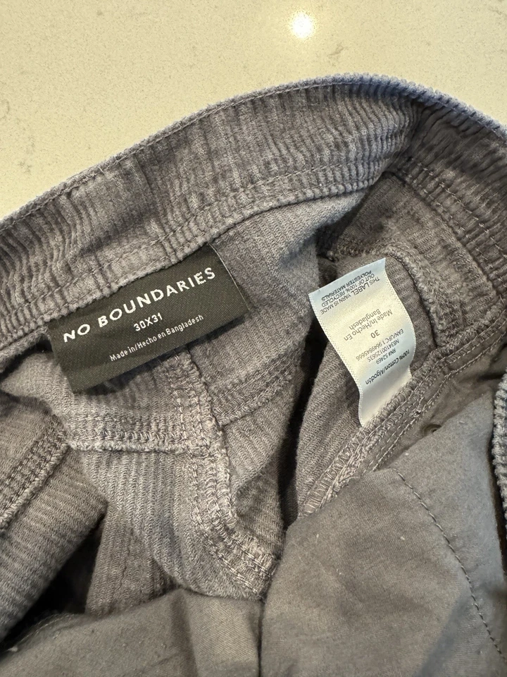 Pantalones de carpintero vintage de pana doble rodilla sin límites Y2K Foto 3 de 4