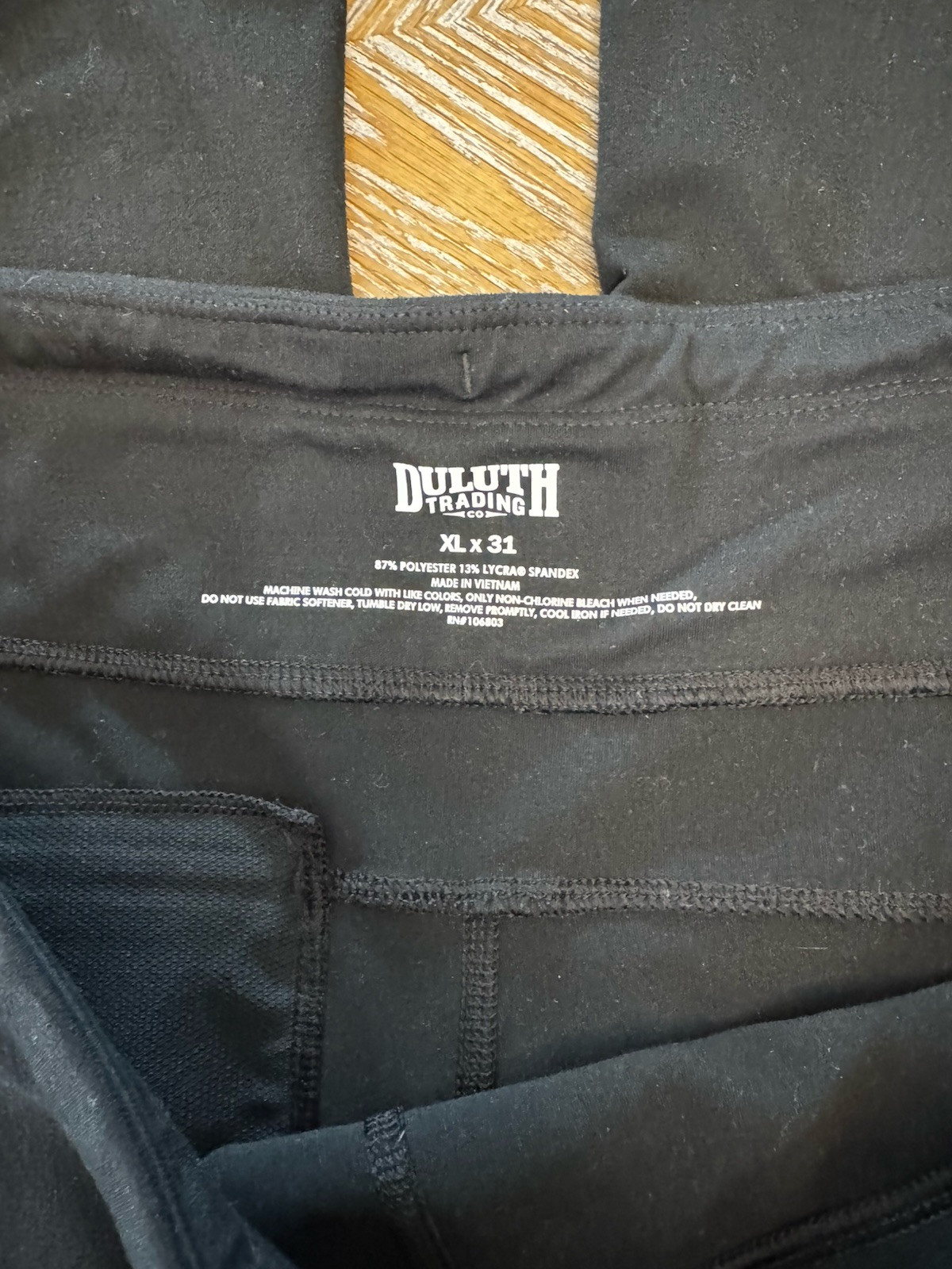 Duluth Trading Co Black Straight Leg Pants XL X 31 Waist 38” Inseam 32” Pockets