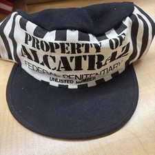 Vintage Property Of Alcatraz State Prison Jail Souvenir Hat Vtg 70s 80s USA