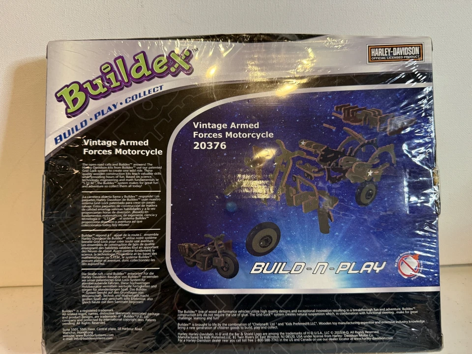 BUILDEX Harley Davidson Vintage Fuerzas Armadas Motocicleta Kit 20376 Nuevo Foto 4 de 4