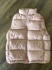 Uniqlo Vest Kids 6-7 Pink Puffer Quilted Full Zip Insulated Lightweight Sz 140