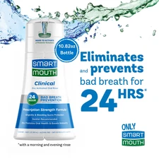 SmartMouth Activated Dual-Solution Mouth Sore Rinse Mouthwash, 10.82 fl oz,