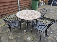 metal garden furniture table and chairs