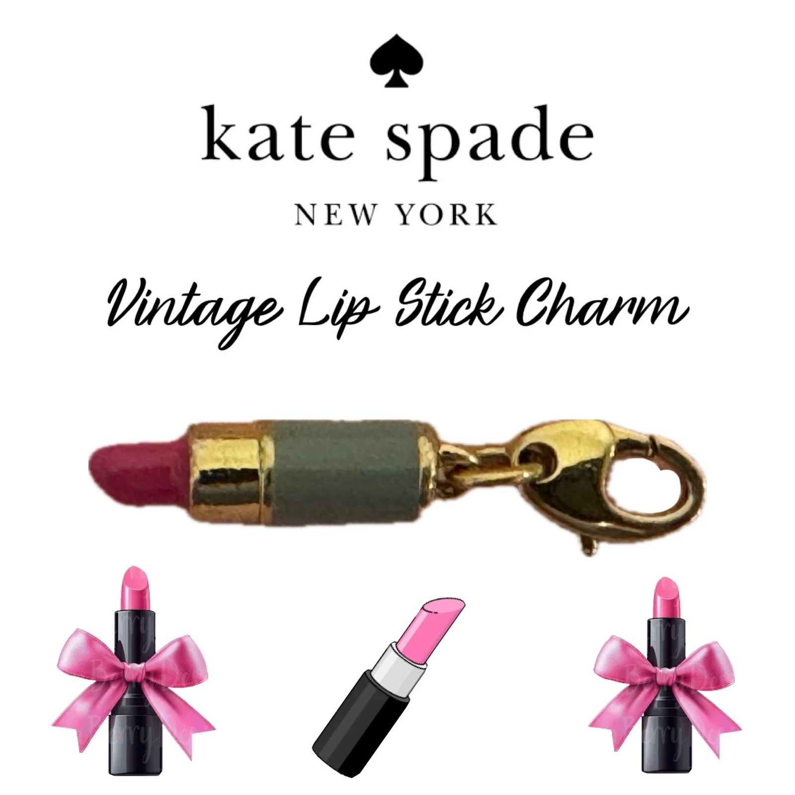 Charm placcato rossetto KATE SPADE 12 KT (senza bracciale)