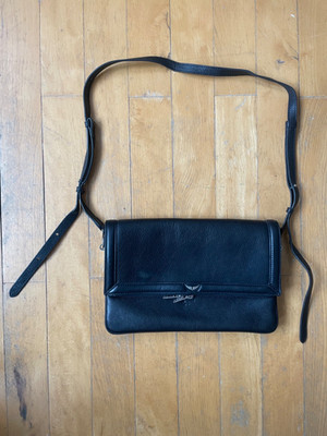 Zadig & Voltaire Handtasche aus Leder, schwarz