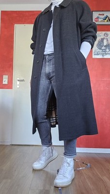 Burberry Trenchcoat Mantel 27 XL/XXL 100% WOLLE SUPER Zustand Schwarz