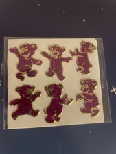 Sticker 90er für Stickeralbum Stickerheft Mikroglitzer Bären Teddy 