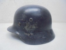 2wk Stahlhelm  Wehrmacht  Schwarz Lackiert   Ungereinigter Fundzustand