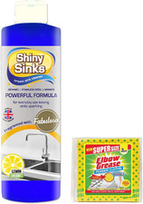 Shine Sinks Lemon Sherbet (250 Ml), a Superb Cream Cleaner for Use on Ceramics,  54.32 per litre