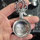 Silver Metal Heart Measuring Spoons Set 4pc Floral Handles 1 Tbsp-1/4 Tsp — photo 4