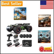 All-Terrain 1/14 Brushless RC Car - 50 mph Offroad Fun with Dual Batteries