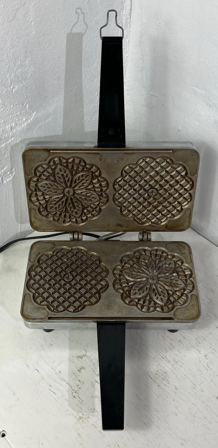 VillaWare Pizzelle Baker 5000 Professional Series Chrome Back & Polished Griddle