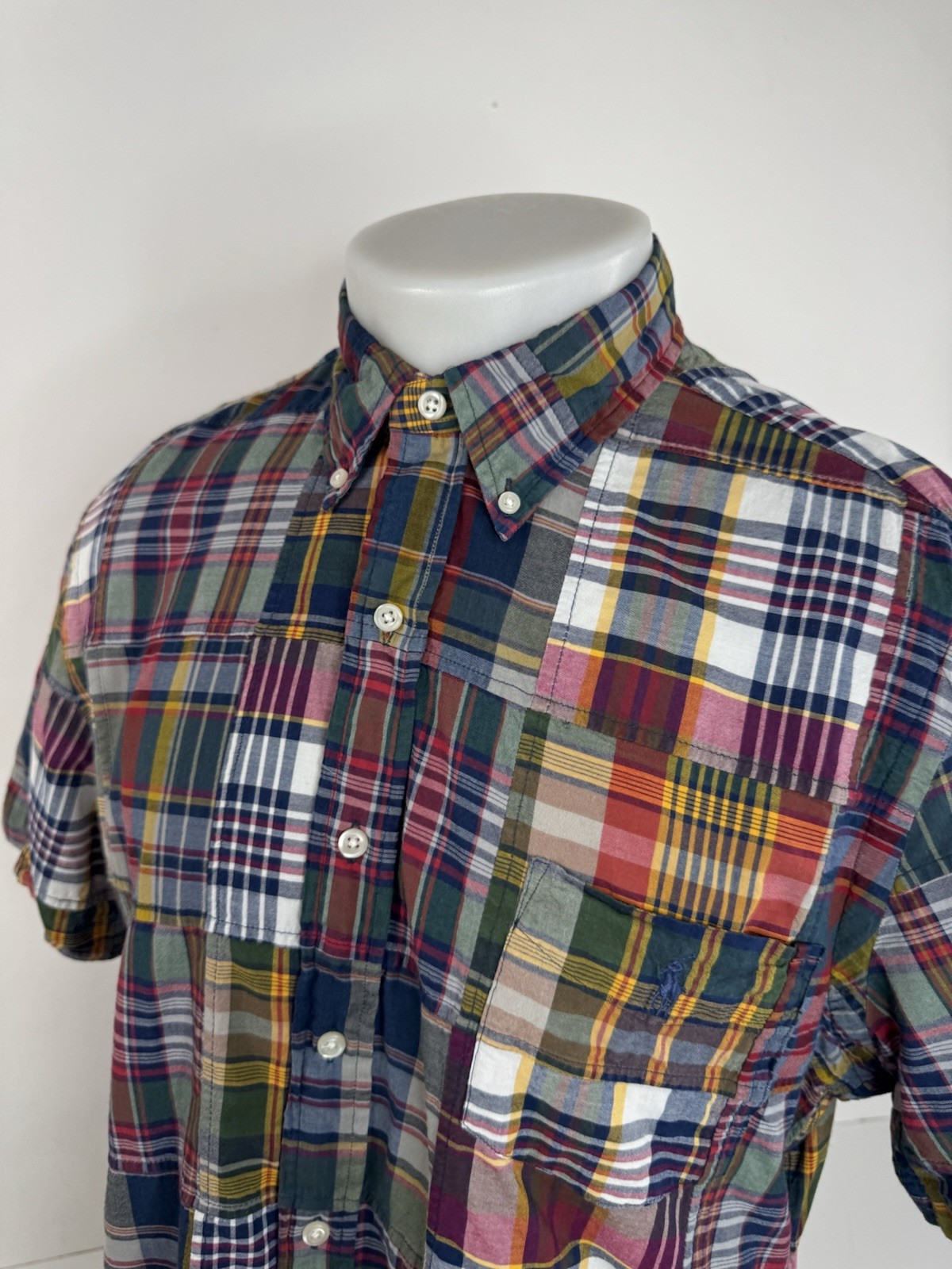 RALPH LAUREN - Bleeding Madras PATCHWORK Colorful… - image 2