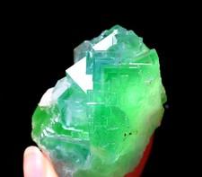 Esemplare minerale fluorite cubo fantasma verde naturale 211,1 g/xianghaling
