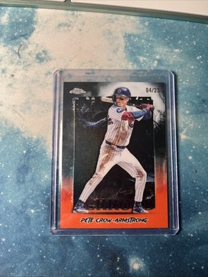 2025 Topps Chrome Pete Crow-Armstrong Night Terrors Orange /25 JERSEY MATCH