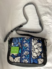 Vera Bradley Crosstown Crossbody Blue Bayou Black New With Tags 13572-159481