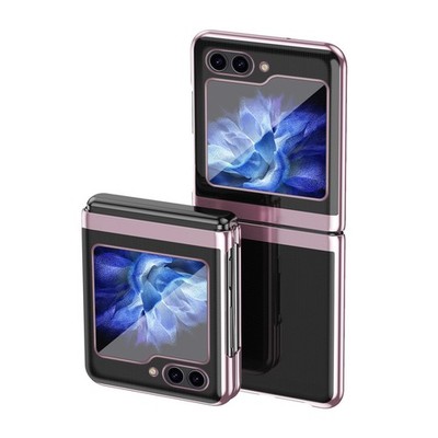 For Samsung Galaxy Z Flip 6/5/4/3 Clear Hybrid Plating Slim Acrylic Case Cover