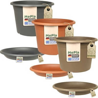 Pflanzkübel Cylindro oder Untersetzer - viele Größen - anthrazit, terra, taupe