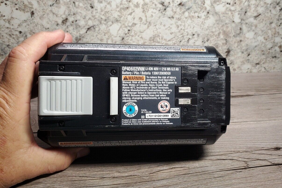 Ryobi OP40602VNM 40V 6Ah Lithium Battery Fuel Guage High Capacity /FOR