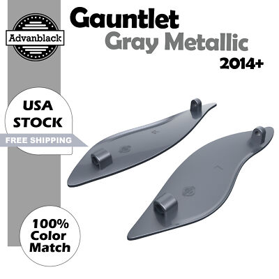 Gauntlet Gray Metallic Adjustable Batwing Air Deflector Fits Harley Street 2014+