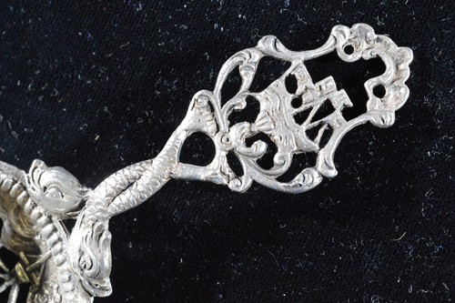 Vintage Clipper Ship Sea Serpent Sterling Silver Souvenir Spoon X597C - Picture 5 of 7