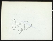 ORSON WELLES & DOLORES DEL RIO Authentic Hand-Signed 3x5 cut (JSA COA/LOA)