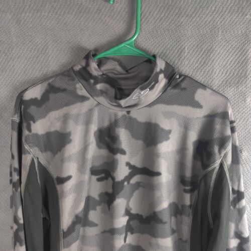Champion Duo Dry Shirt Men's Sz 2XL Camo Turtleneck Gray Black Long Sleeve - Picture 4 of 10