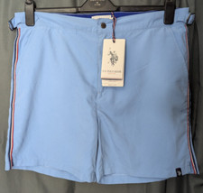 Image of U.S Polo Assn - Swimming shorts - Baby Blue - Mens - Medium - W37.40" - BNWT