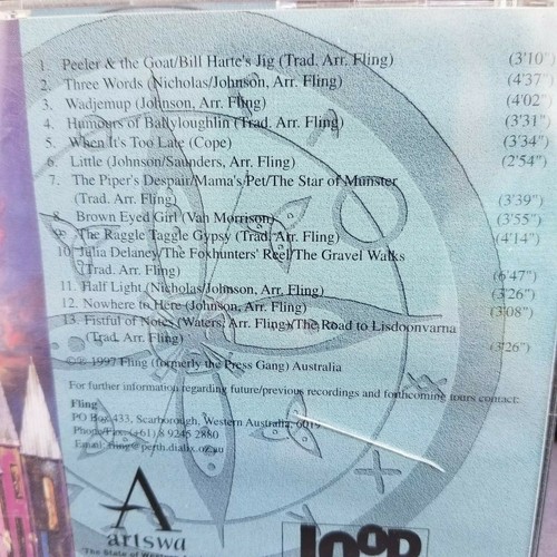 Fling Peeler and the Goat CD Press Gang Australian Irish Celtic Music