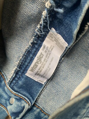 Vintage Distressed Worn Trashed Sun Faded Wrangler Work
